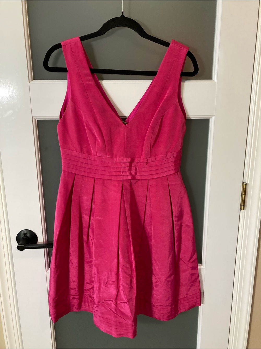 Shoshanna Hot Pink Taffeta Cocktail Dress Size 8 - Gorgeous!